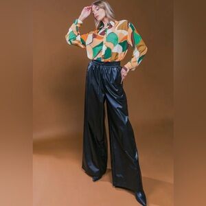 141. Icon leather palazzo